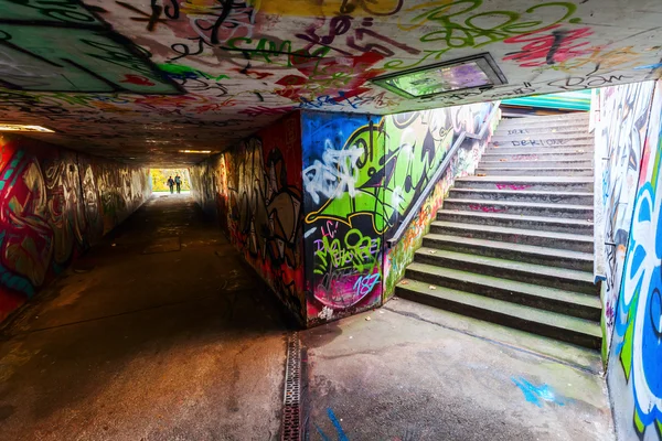 Graffiti painted underpass in Trier, Germany