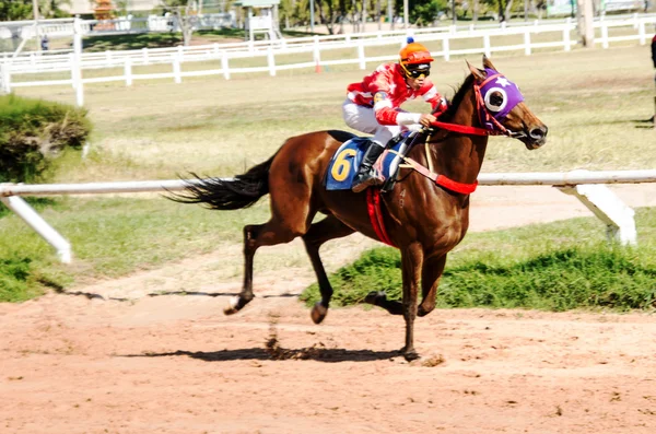 Moving jocky and horse racing sport