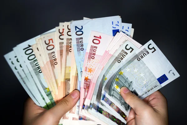 Various denominations of EURO currency banknotes