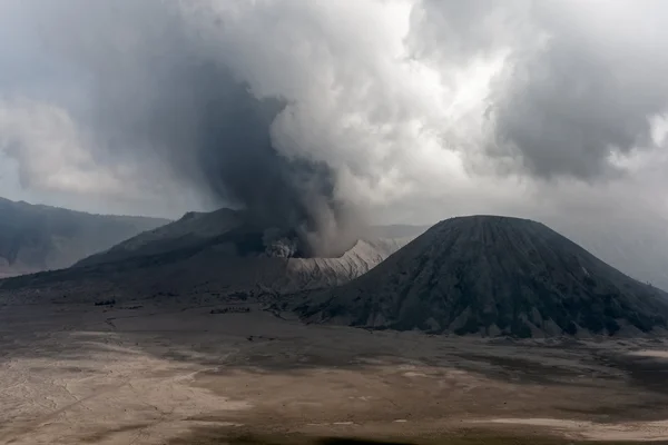 Mount Bromo erupts