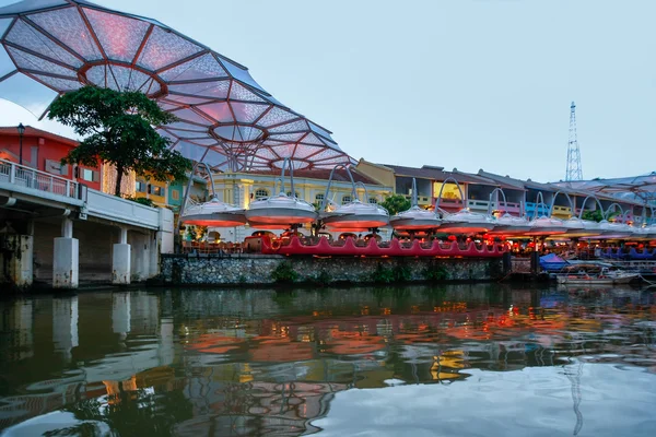 Singapore Clarke Quay jetty restaurants
