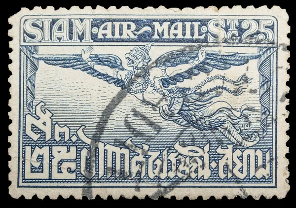 THAILAND - CIRCA 1929: Old Stamp Features Of Garuda Has Spread I