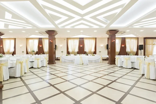 Wedding hall or other function facility set for fine dining