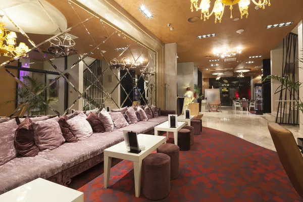 Luxury hotel lobby