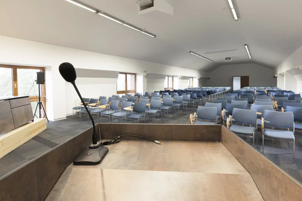 Speech podium in modern conference hall