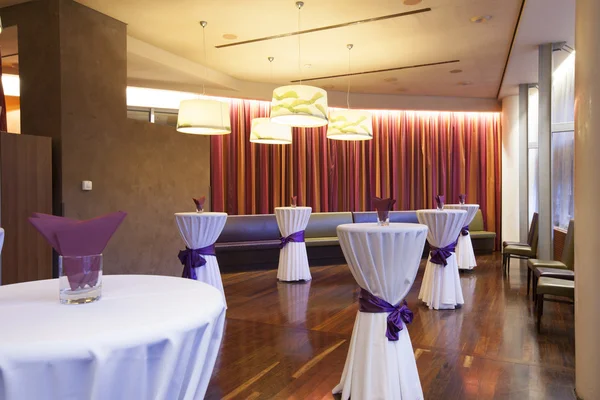 Hall for special event with standing tables