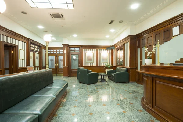 Classic style hotel lobby interior