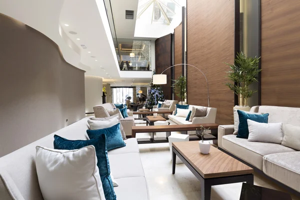 Modern luxury hotel lobby