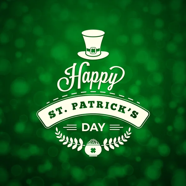 St. Patricks Day Holiday Badge Design. Vector Greetings Card Design. Saint Patricks Day Background. Happy Saint Patricks Day