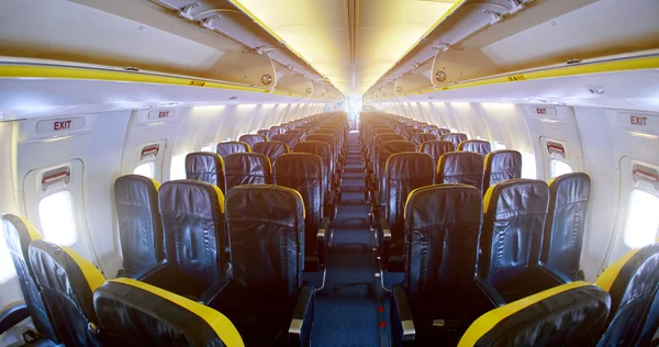Empty aircraft cabin