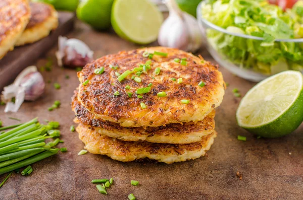 Potato pancakes with garlic