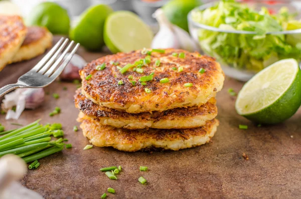 Potato pancakes with garlic