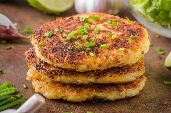 Potato pancakes with garlic