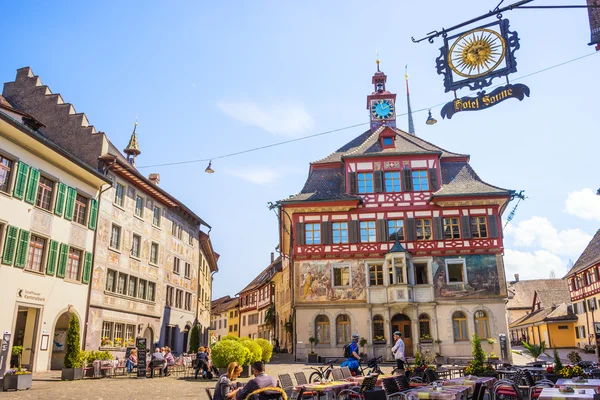 Exterior wall painting of Stein Am Rhein, ancient city in Switze