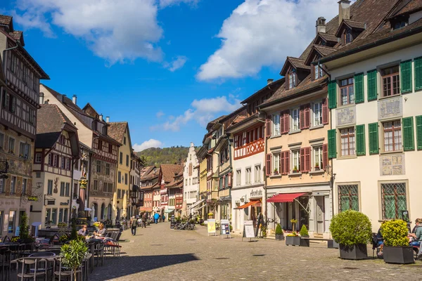 Plaza of Stein Am Rhein, ancient city in Switzerland