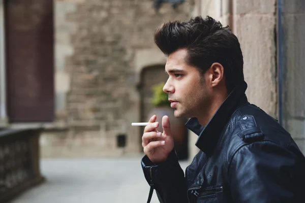 Man smoking the cigarette