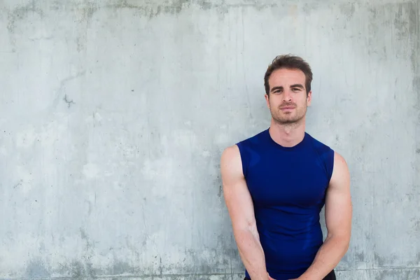 Male runner preparing for a morning jog