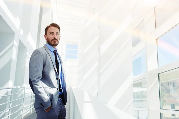 Businessman standing in modern interior