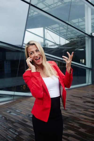Successful businesswoman talking on mobile phone