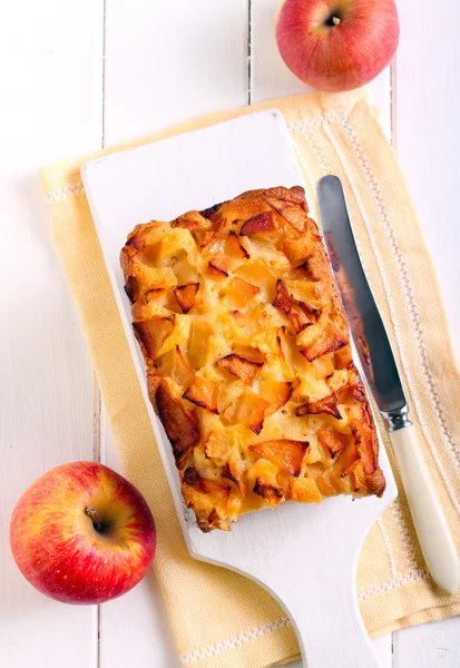Apple filling and apple topping tea cake