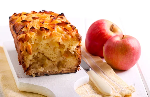 Apple filling and apple topping tea cake