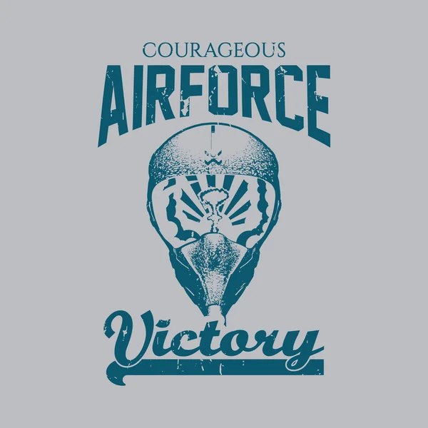 Courageous Airforce Victory t-shirt design. EPS10 vector