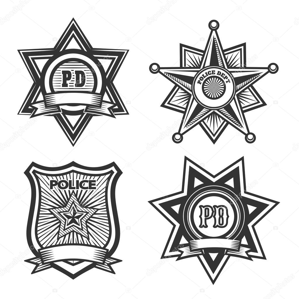 Police Badge Set — Stock Vector © bogadeva #74599129