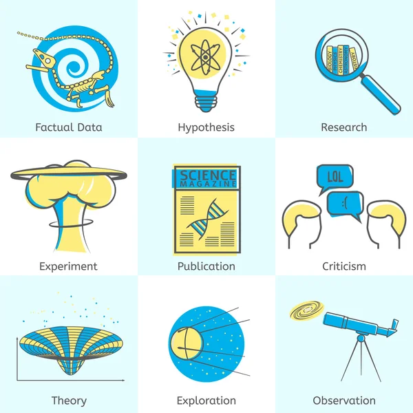 Icons Set of Science Processes