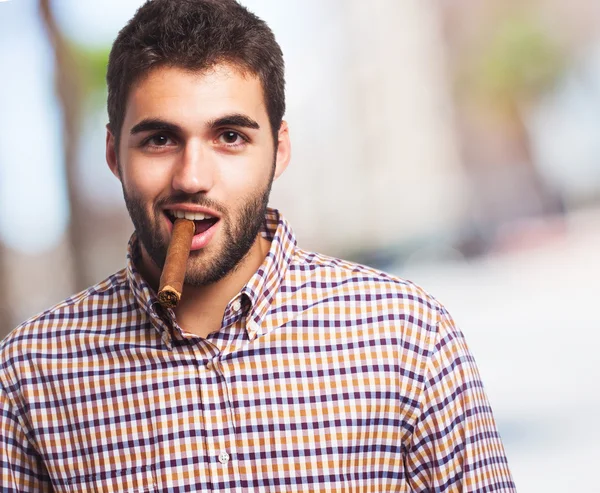 Handsome A Cigar Smoker Stock Photos Royalty Free Smoker Images