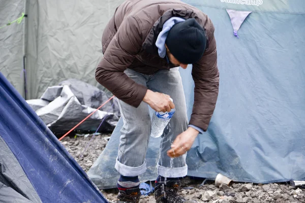 Refugee camp Grande-Synthe in France