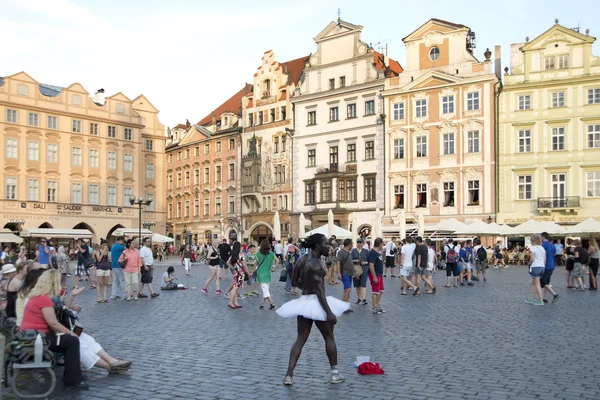 Praha, Czech Republic, July 22, 2015: Dance performance at the o