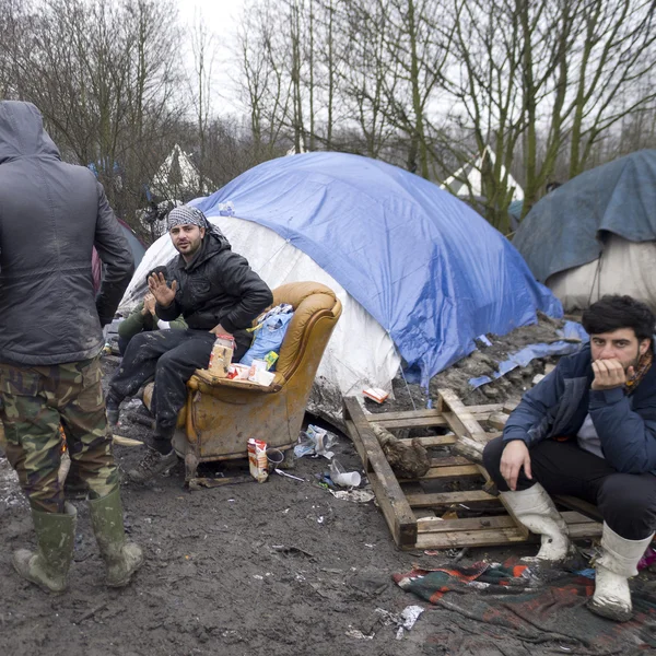 Refugee camp Grande-Synthe in France