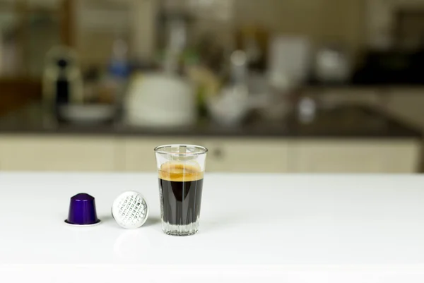 Single-serve espresso shot coffee capsules