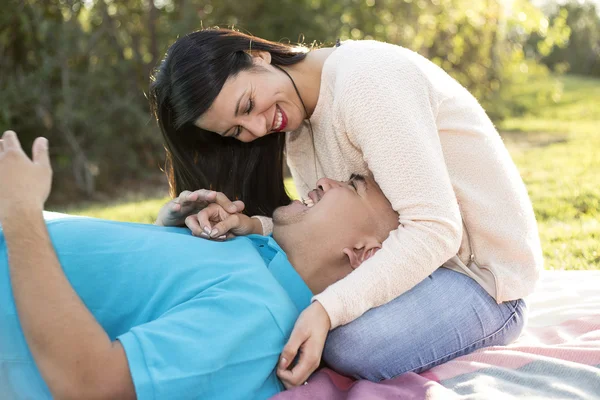 Couple on picnic date