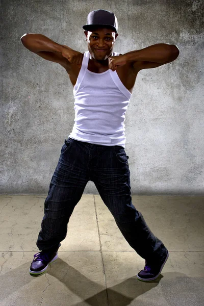 Man posing hip hop dance