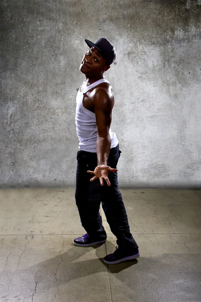 Man posing hip hop dance