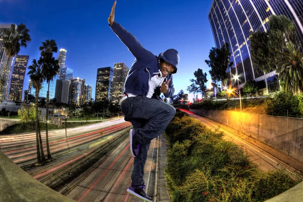 Man jumping in Los Angeles