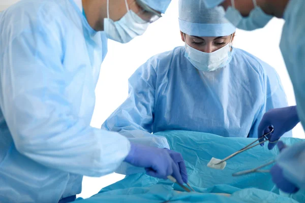 A medical team performing an operation