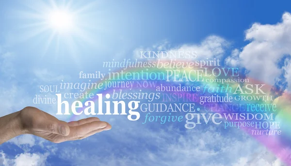 Healing Rainbow Sky Word Cloud