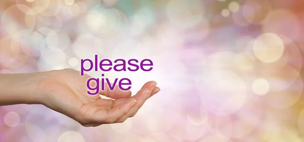 Please give charity campaign banner