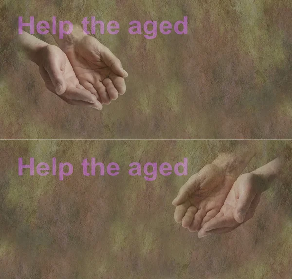 Campaign banner to Help the Aged