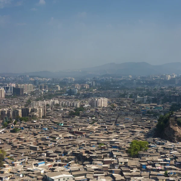 Aerial view of Mumbai slums