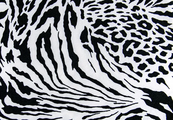 Texture of print fabric striped zebra and leopard for background