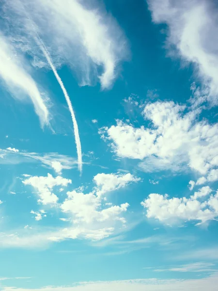 Jet smoke and blue sky