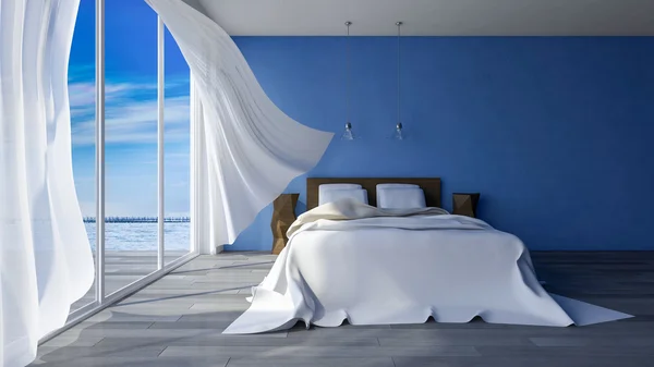 3d seaside bedroom