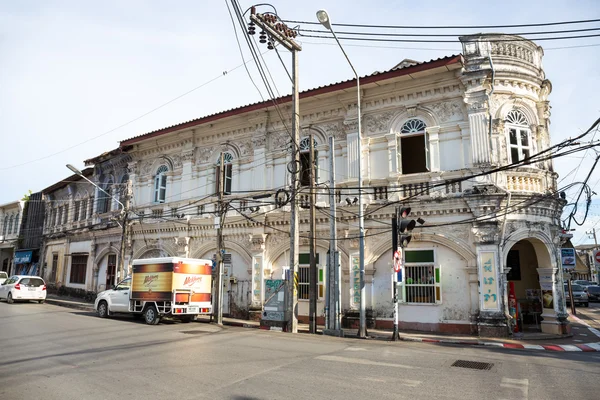 PHUKET - May 5 : Old buildings at phuket on May 5,2015 in Thailand. A tourist attraction significant for Phuket , Thailand