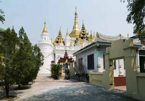 White pagoda is on Sagaing hill, Myamar