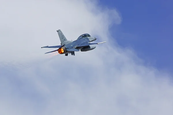 Airplane F-15 Falcon jet fighter flying at 2016 Los Angeles Air Show