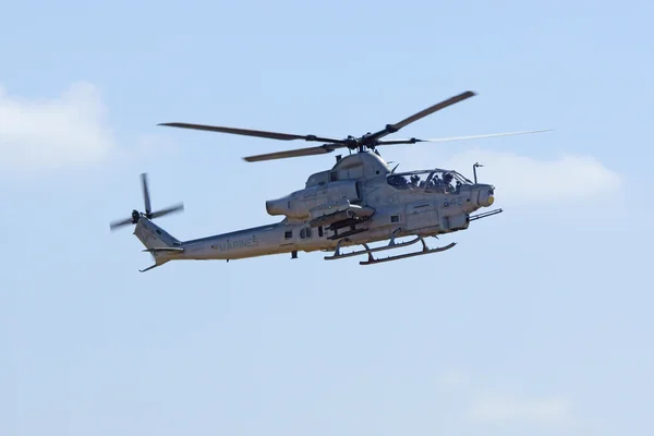 Helicopter AH-1 Super Cobra flying at 2015 San Diego Air Show in California