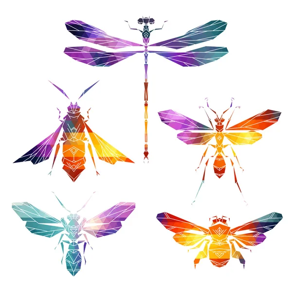 Bright insects icons